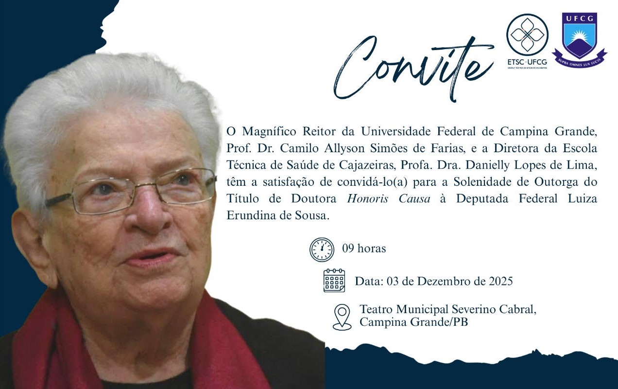Luíza Erundina vai receber título de doutora Honoris Causa da UFCG
